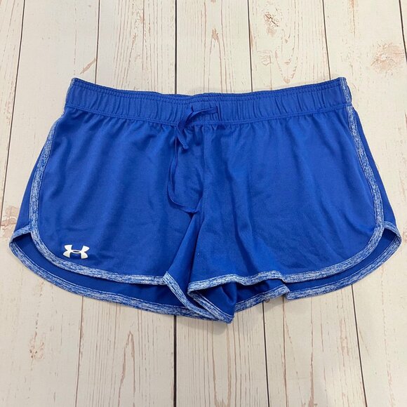 Under Armour - Women’s Blue Heat Gear Shorts - Size Large - Picture 1 of 5